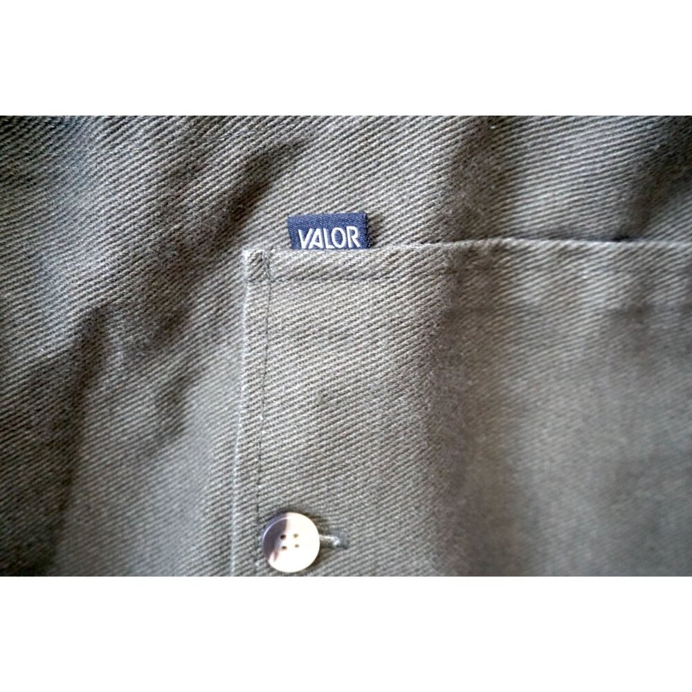 Valor Men's Olive Hooded Button-Up Jacket Shirt – Size S - Picture 3 of 6